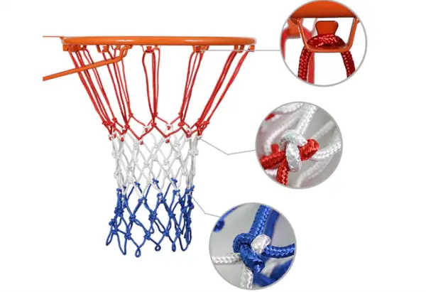 ตาข่ายห่วงบาส ตาข่ายไนล่อน อย่างดี เชือกร่ม 4mm/5mm Basketball rack net
